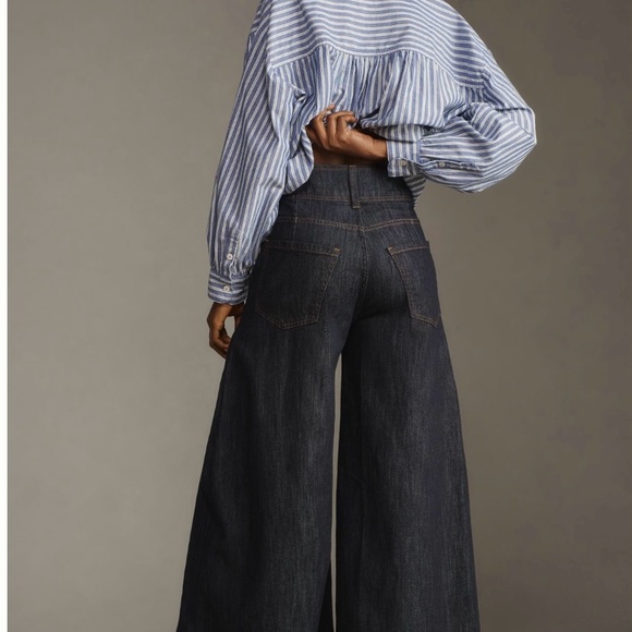 High Waisted Ultra Wide Leg Flare Jeans - Picture 4 of 7